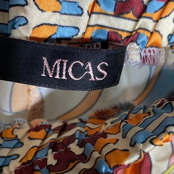 Abstract Patterned Wide Leg Pants and Scarf Set - Picture 6 of 6